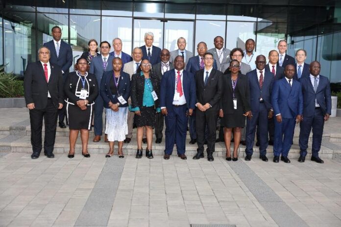 Kuku third from left at ACI Africa general assembly meeting in Johannesburg, South Africa