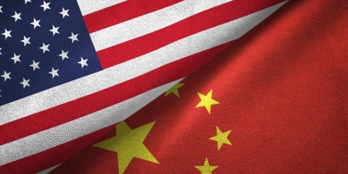 US, China flags
